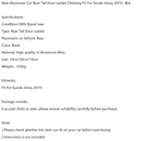 New Aluminum Car Rear Tail Door Ladder Climbing Fit For Suzuki Jimny 2019+ BLK Generic