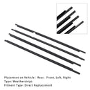 4PCS Door Glass Belt Outer Molding Weatherstrip For Land Cruiser LC100 98-07