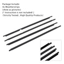 4PCS Door Glass Belt Outer Molding Weatherstrip For Land Cruiser LC100 98-07