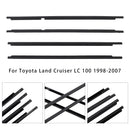 4PCS Door Glass Belt Outer Molding Weatherstrip For Land Cruiser LC100 98-07