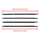 4PCS Door Glass Belt Outer Molding Weatherstrip For Land Cruiser LC100 98-07