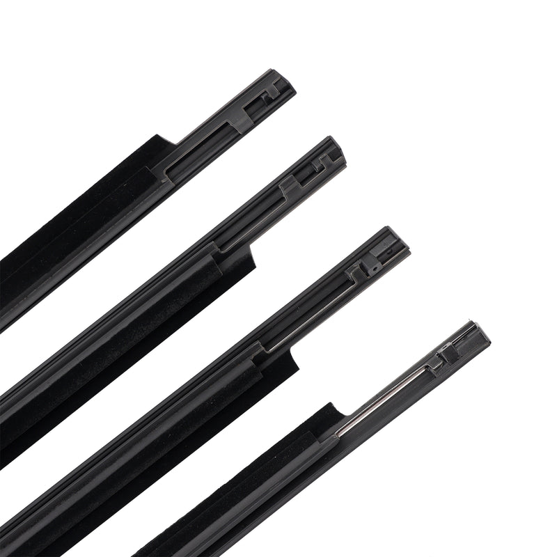 4PCS Door Glass Belt Outer Molding Weatherstrip For Land Cruiser LC100 98-07