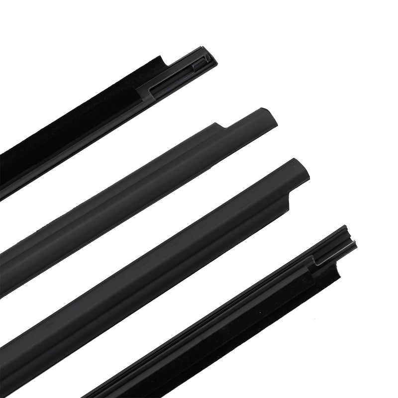 4PCS Door Glass Belt Outer Molding Weatherstrip For Land Cruiser LC100 98-07