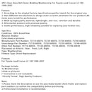 4PCS Door Glass Belt Outer Molding Weatherstrip For Land Cruiser LC100 98-07