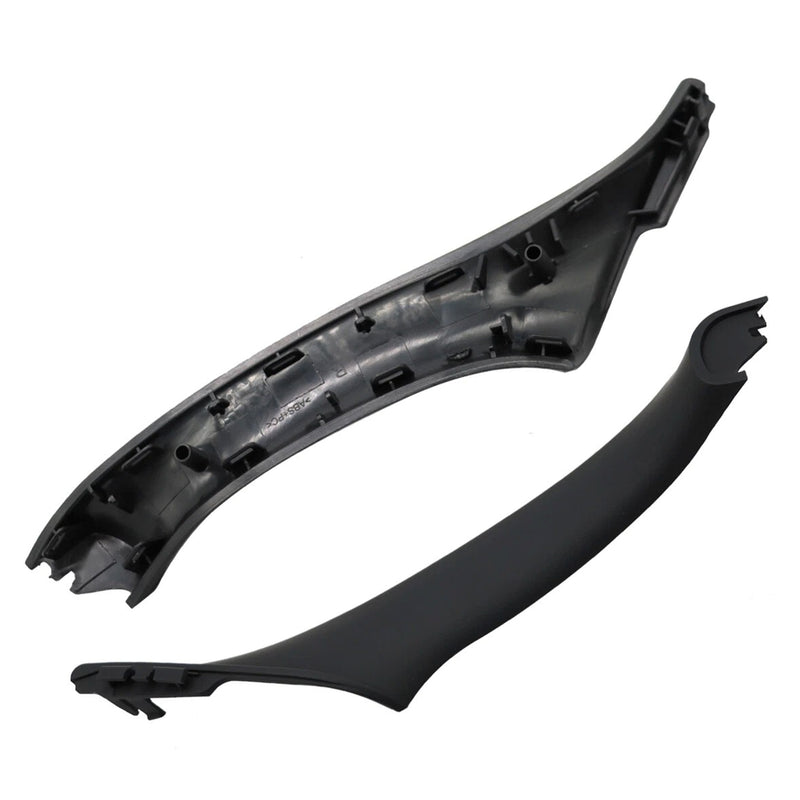 7x Black Inner Door Panel Handle Pull Trim Cover For BMW 5 Series F10 F11 10-16