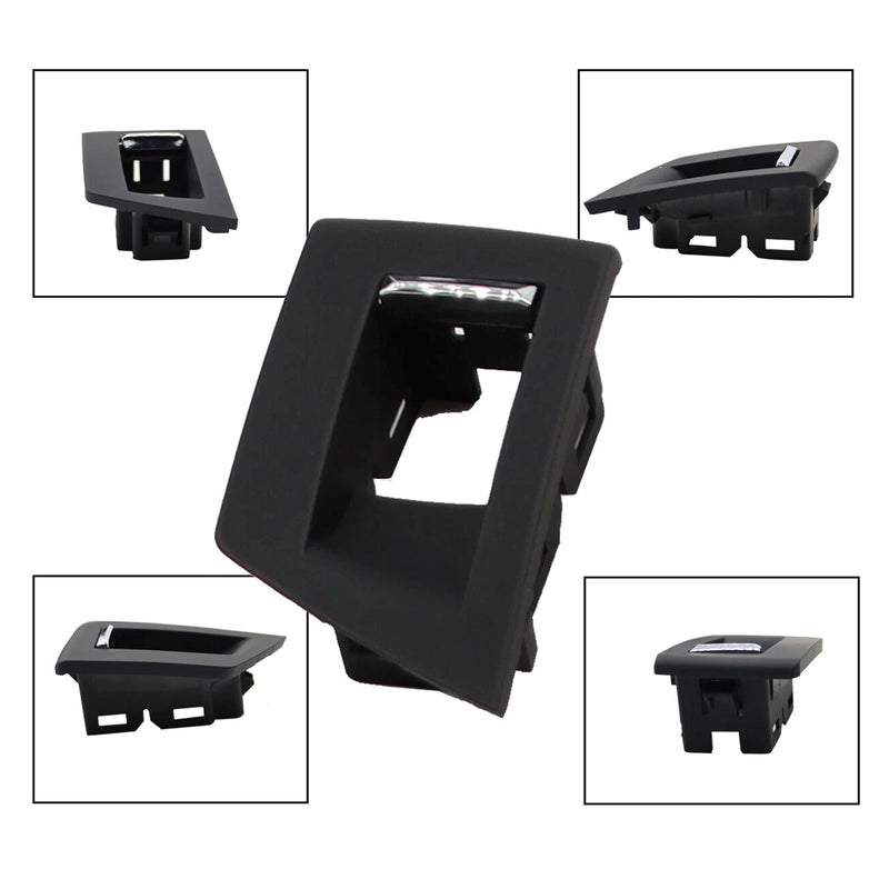 7x Black Inner Door Panel Handle Pull Trim Cover For BMW 5 Series F10 F11 10-16