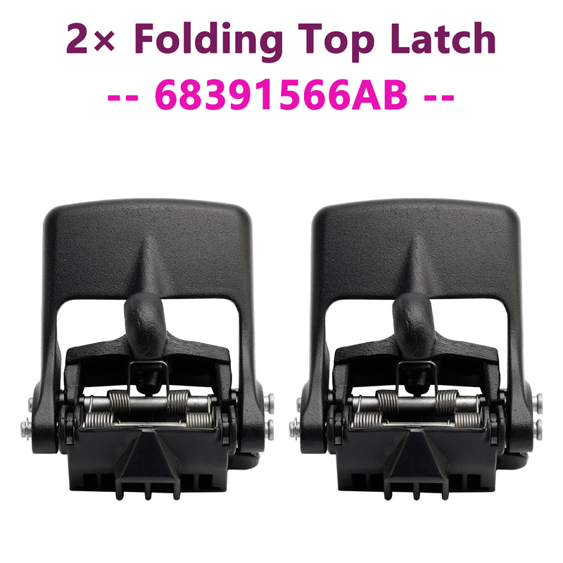 2× Folding Top Latch 68391566AB for Jeep Wrangler Jl Gladiator 2018-2024