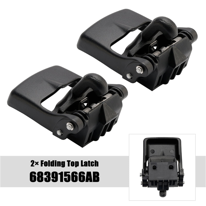 2× Folding Top Latch 68391566AB for Jeep Wrangler Jl Gladiator 2018-2024