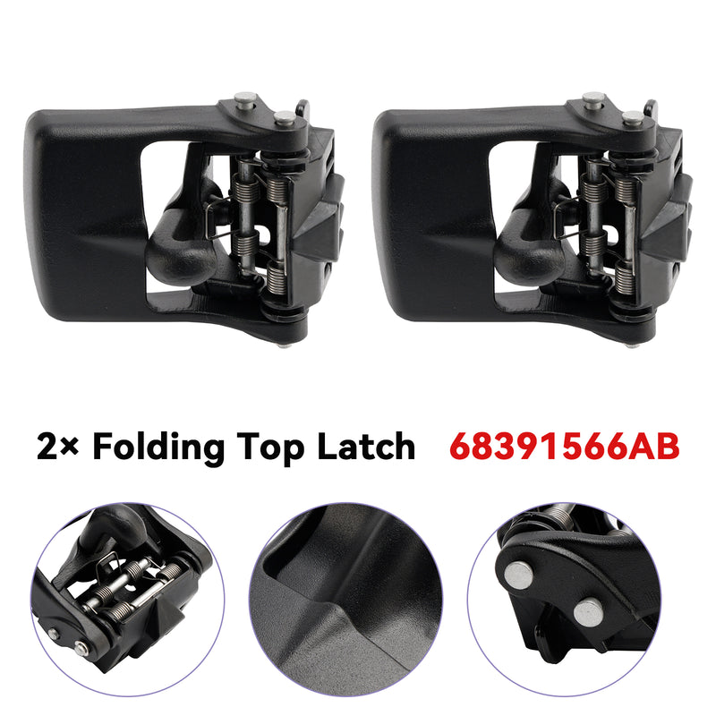 2× Folding Top Latch 68391566AB for Jeep Wrangler Jl Gladiator 2018-2024