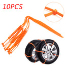 10/20/40PCS Snow Tire Chain Anti-Skid Belt For Car Truck SUV Emergency Winter Driving Orange New Generic
