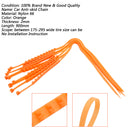 10/20/40PCS Snow Tire Chain Anti-Skid Belt For Car Truck SUV Emergency Winter Driving Orange New Generic