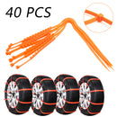 10/20/40PCS Snow Tire Chain Anti-Skid Belt For Car Truck SUV Emergency Winter Driving Orange New Generic