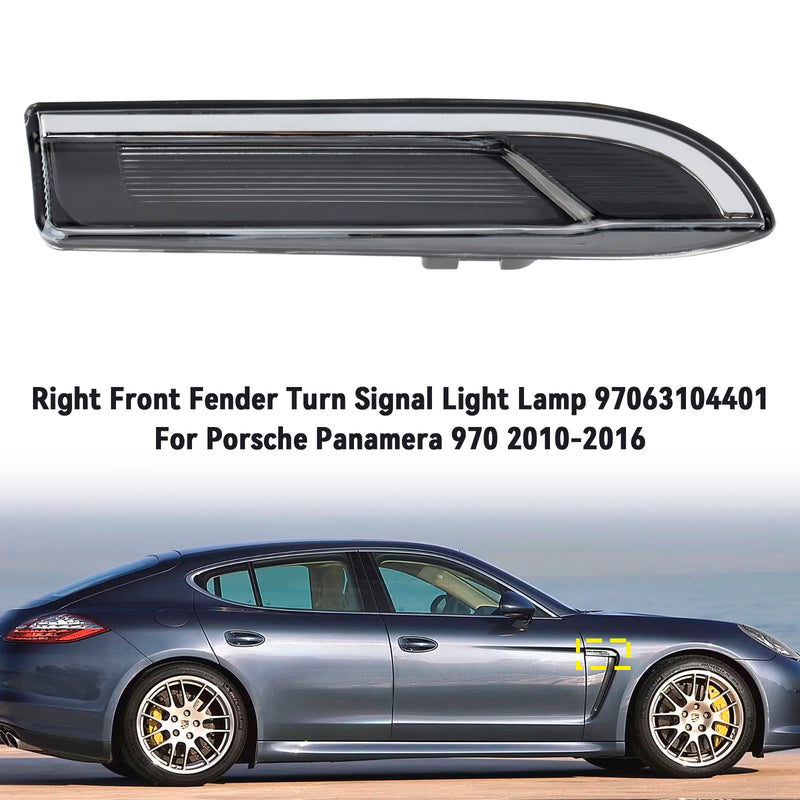 Right Front Fender Turn Signal Light Lamp For Porsche Panamera 970 2010-2016