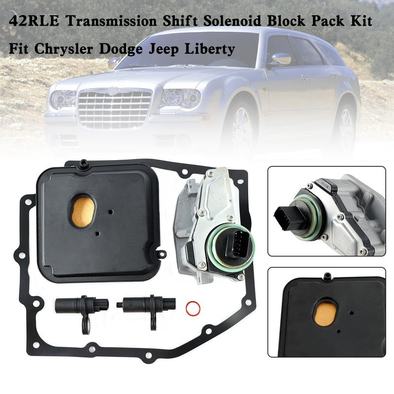 Liberty 2003-2011 V6 3.7L Transmission Shift Solenoid Block Pack Kit 42RLE 52854001AA 04799061AB