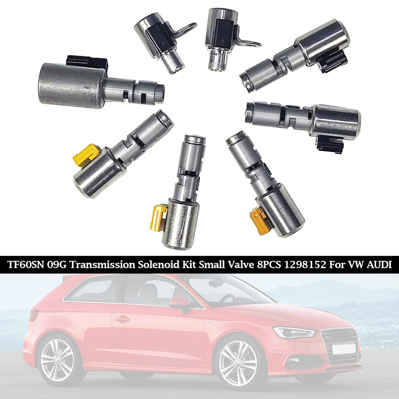 Audi TT 2003-2008 6 Speed F/AWD L4 1.8L 2.0L 3.2L TF60SN 09G Transmission Solenoid Kit Small Valve 8PCS 1298152
