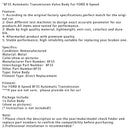 8F35 Automatic Transmission Valve Body For FORD 8-Speed