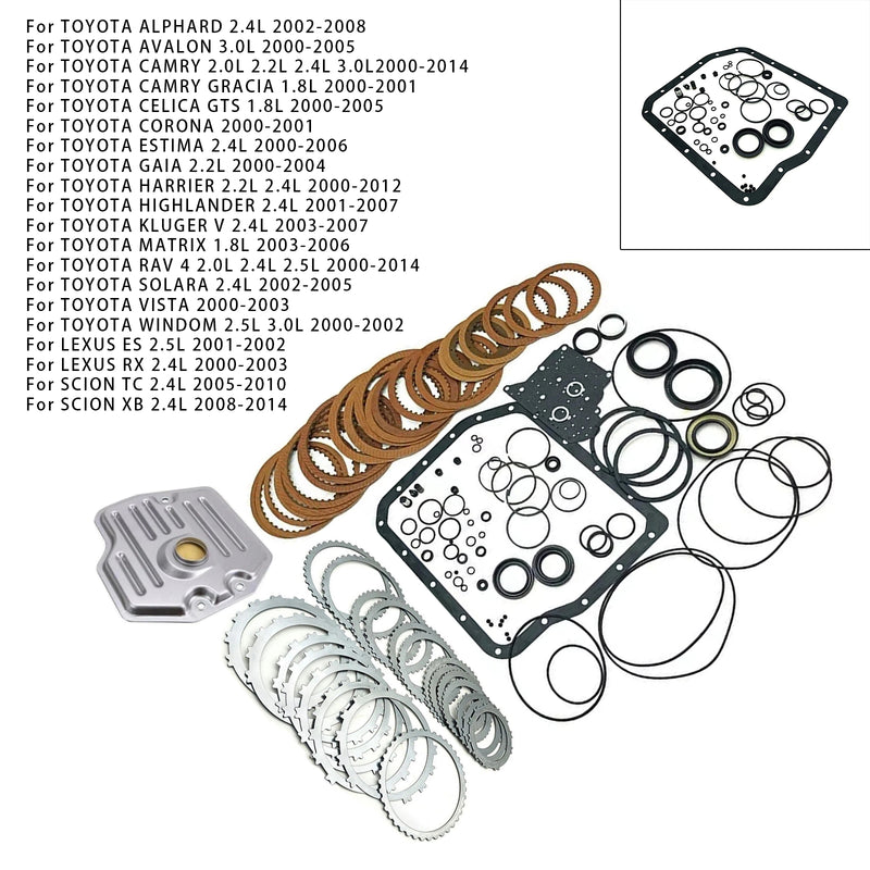 U240E U241E Auto Transmission Master Rebuild Kit Clutch Discs Gasket For Toyota
