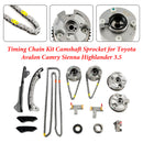 2007-2017 Toyota Camry Lexus ES350 3.5L Timing Chain Kit Camshaft Sprocket 13050-31140 13080-31010 13562-0P010