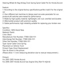 2003-2005 Honda Accord Steering Wheel Air Bag Airbag Clock Spring Spiral Cable