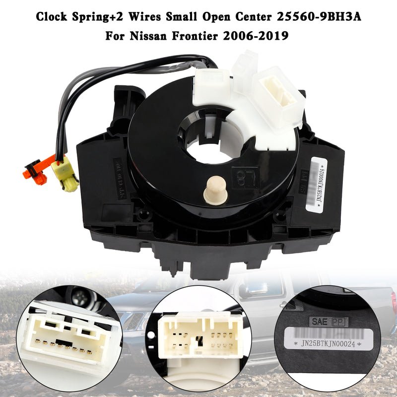 2006-2019 Nissan Frontier 25560-9BH3A 25560-ZL44A Clock Spring+2 Wires Small Open Center