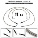 Trans Cooler Hoses Lines Kit 10AN SS For Dodge Ram Cummins 5.9L 48RE Transmission 03-07N SS