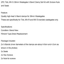 2PC TiAL MV-S 38mm Wastegate V-Band Clamp Set Kit with Screws Nuts and Seals Generic