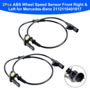 2Pcs ABS Wheel Speed Sensor Front Right & Left for Mercedes-Benz 2112115401817