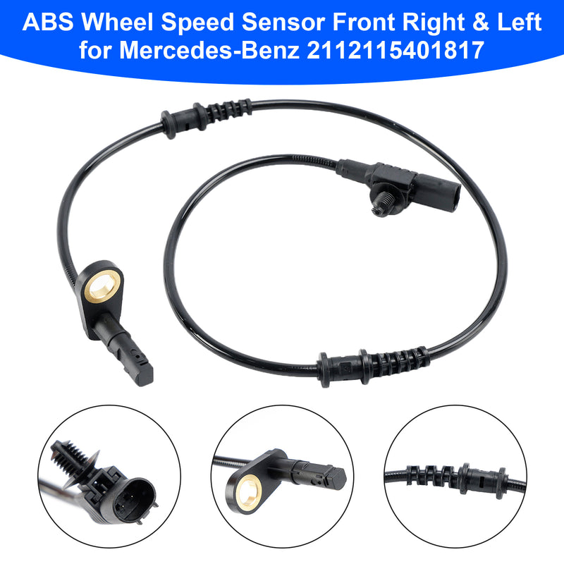 ABS Wheel Speed Sensor Front Right & Left for Mercedes-Benz 2112115401817
