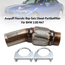 Exhaust Flex Pipe Repair Set Diesel Particulate Filter For BMW 2.0D N47