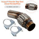 Exhaust Flex Pipe Repair Set Diesel Particulate Filter For BMW 2.0D N47