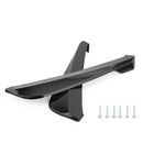19" Car Rear Bumper Fin Canard Splitter Diffuser Valence Spoiler Lip Gloss Black Generic