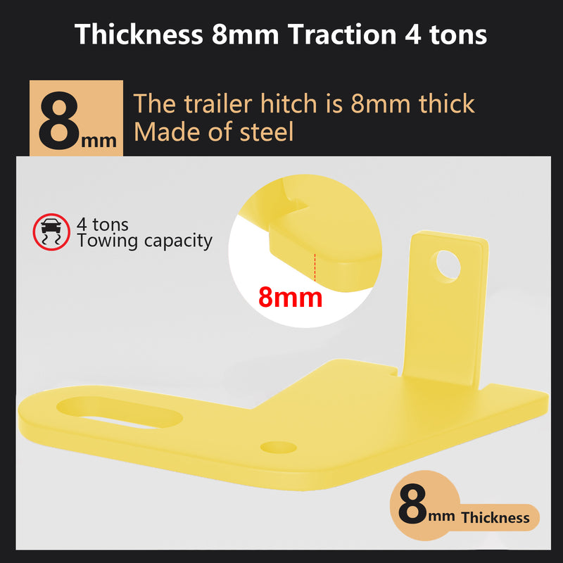 2PCS Rear Left & Right Trailer Hitch For Suzuki Jimny JB64W JB74 2019-2023