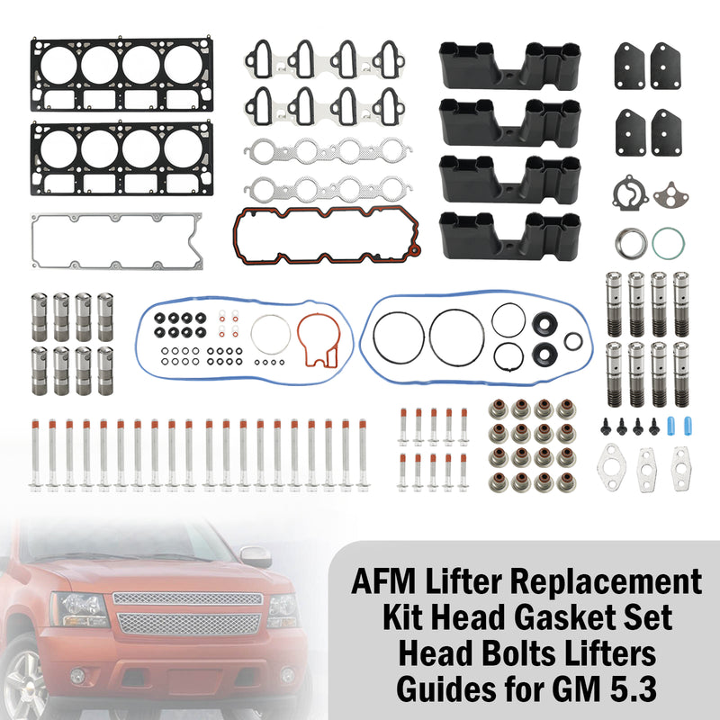 AFM Lifter Replacement Kit Head Gasket Set Head Bolts Lifters Guides for GM 5.3