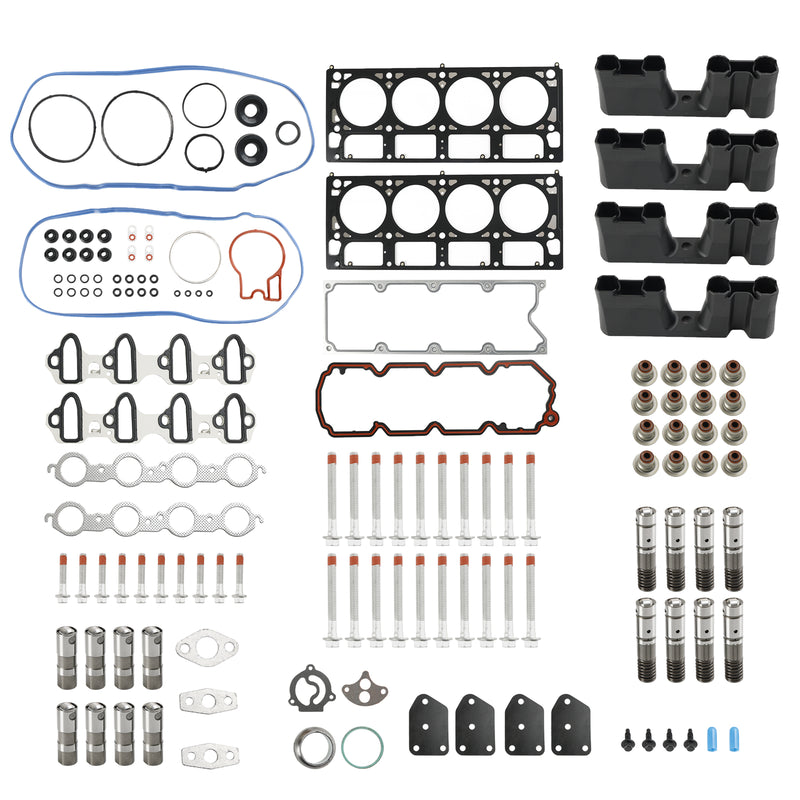 2007-2009 GMC Yukon XL 1500 5.3L 5328CC 325CID V8 OHV, (16 Valve) AFM Lifter Replacement Kit Head Gasket Set Head Bolts Lifters Guides Fedex Express Generic