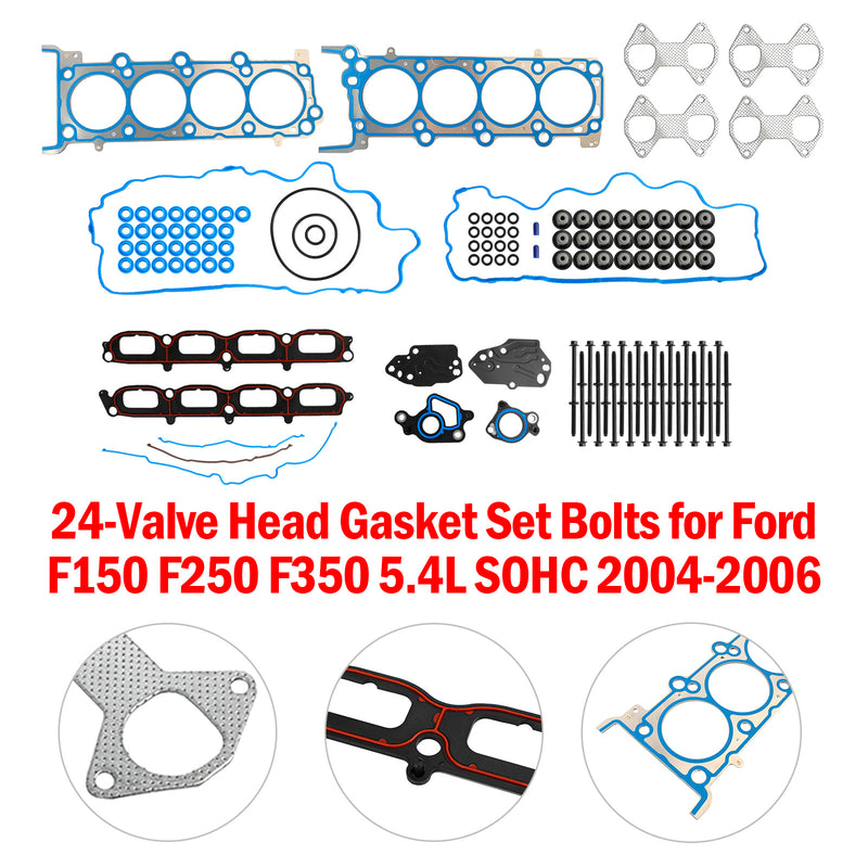 2005-2006 Ford F-250 F-350 Super Duty 5.4L 24-Valve Head Gasket Set Bolts HS26306PT ES72798