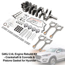 2011-2016 Hyundai Sonata 4-Door 2.4L G4KJ 2.4L Engine Rebuild Kit - Crankshaft & Conrods & Pistons Gasket