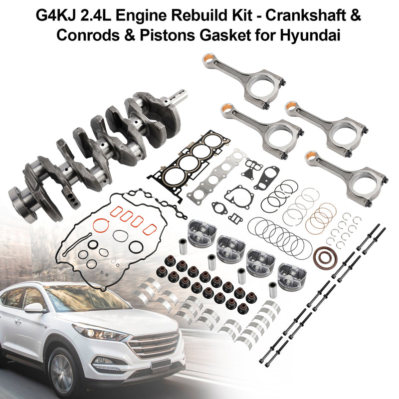 2011-2018 Kia Optima 4-Door 2.4L G4KJ 2.4L Engine Rebuild Kit - Crankshaft & Conrods & Pistons Gasket