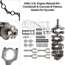 2014-2019 Kia Sportage Hyundai Tucson 4-Door 2.4L G4KJ 2.4L Engine Rebuild Kit - Crankshaft & Conrods & Pistons Gasket