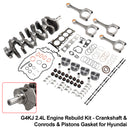 2011-2016 Hyundai Sonata 4-Door 2.4L G4KJ 2.4L Engine Rebuild Kit - Crankshaft & Conrods & Pistons Gasket