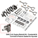 2014-2019 Kia Sportage Hyundai Tucson 4-Door 2.4L G4KJ 2.4L Engine Rebuild Kit - Crankshaft & Conrods & Pistons Gasket
