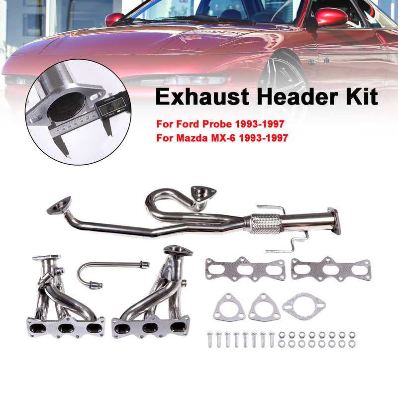 Header Exhaust Manifold Fit Mazda MX6 Ford Probe 2.5L V6 1993-1997
