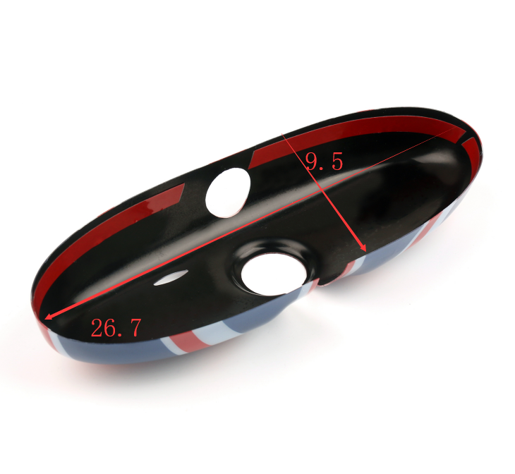 UK Flag Checkered Rear View Mirror Cover Housing For MINI Cooper R55 R56 R57 Generic