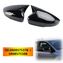 Gloss Black Wing Door Mirror Cover Caps for Left + Right VW Polo MK5 09-17