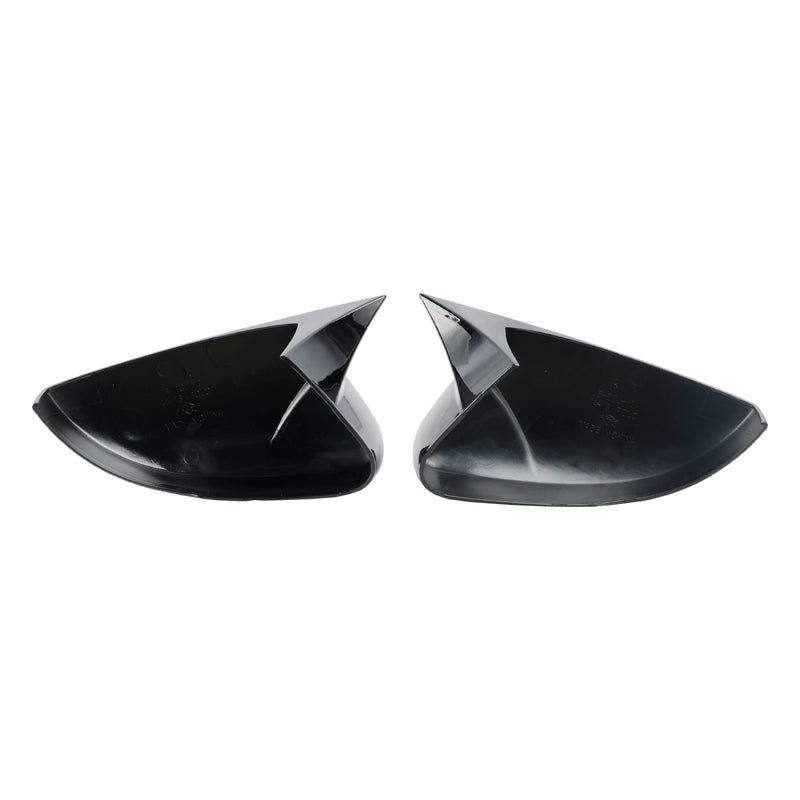 Gloss Black Wing Door Mirror Cover Caps for Left + Right VW Polo MK5 09-17