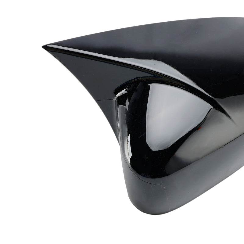 Gloss Black Wing Door Mirror Cover Caps for Left + Right VW Polo MK5 09-17