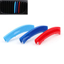 Tri-Colour Front Grille Grill Cover Strips Clip Trim For BMW X3 X4 2011-2017 Generic