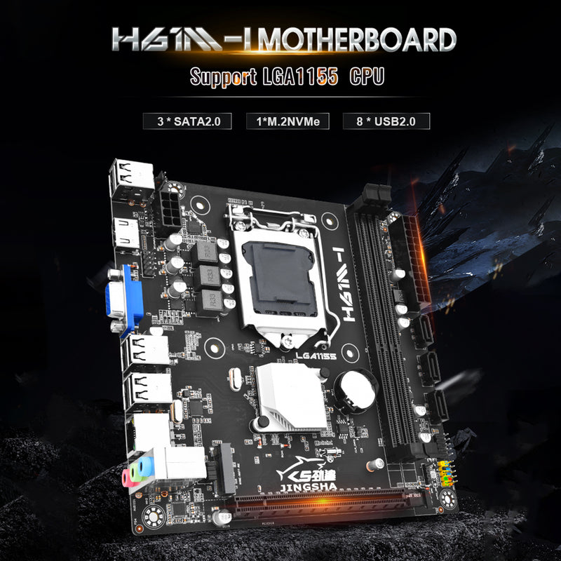 H61M-I Motherboard LGA 1155 Support 2*DDR3 USB2.0 SATA2 NVME Bluetooth