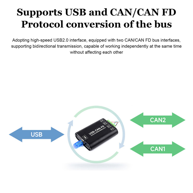 USB to CAN FD Interface Converter Electrical Isolation Communication Module