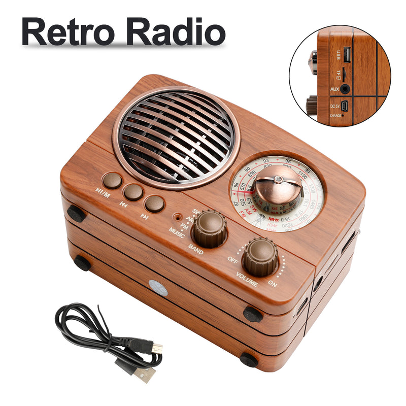 Retro-Style Decorative Radio Mini Multifunction Music Player Bluetooth Speaker