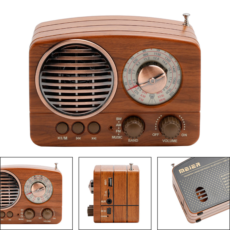 Retro-Style Decorative Radio Mini Multifunction Music Player Bluetooth Speaker